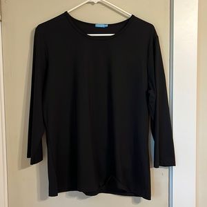 Black J.McLaughlin 3/4 length light weight shirt